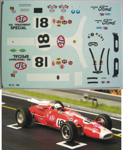 Decal Lotus Type 38 STP # 18 - Al Unser