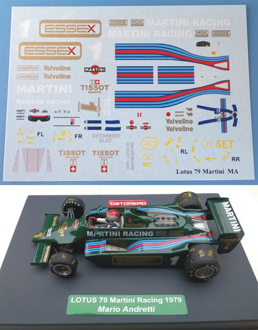Decal Lotus Martini Racing - Mario Andretti #1