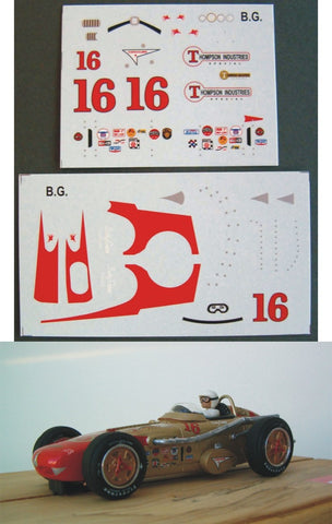 Decal Watson Roadster # 16 - Bobby Grim