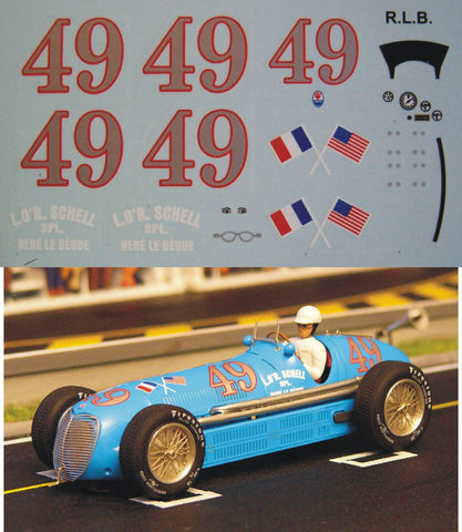 Decal Maserati 8 CTF # 49 - René Le Begue