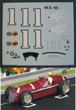 Decal Maserati 8 CTF # 1 - Wilbur Shaw 1940