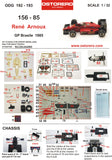 156 - 85 R. Arnoux Kit Pre-Painted - OUT OF PRODUCTION