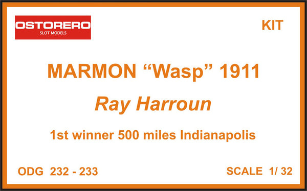 Marmon "Wasp" orange livery - Ray Harroun - Kit Pre Painted - OUT OF PRODUCTION