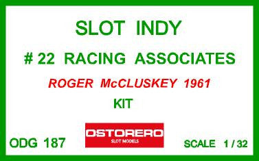 Watson - Racing Associates - Roger McCluskey Kit Unpainted - SOLD OUT