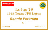Lotus 79 R. Peterson Kit Unpainted- OUT OF PRODUCTION