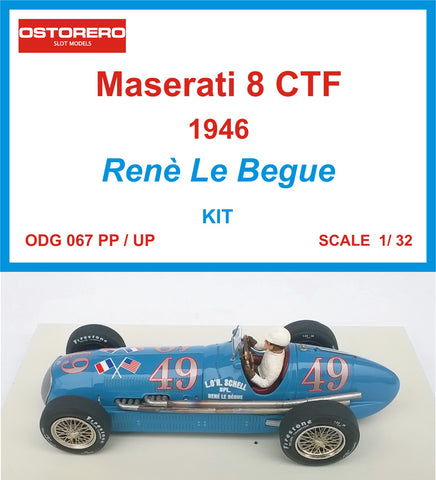Maserati 8CTF Kit Pre-painted - Renè LeBegue  # 49 - OUT OF PRODUCTION