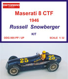 Maserati 8CTF Kit Pre-painted - Russell Snowberger  # 25 - OUT OF PRODUCTION